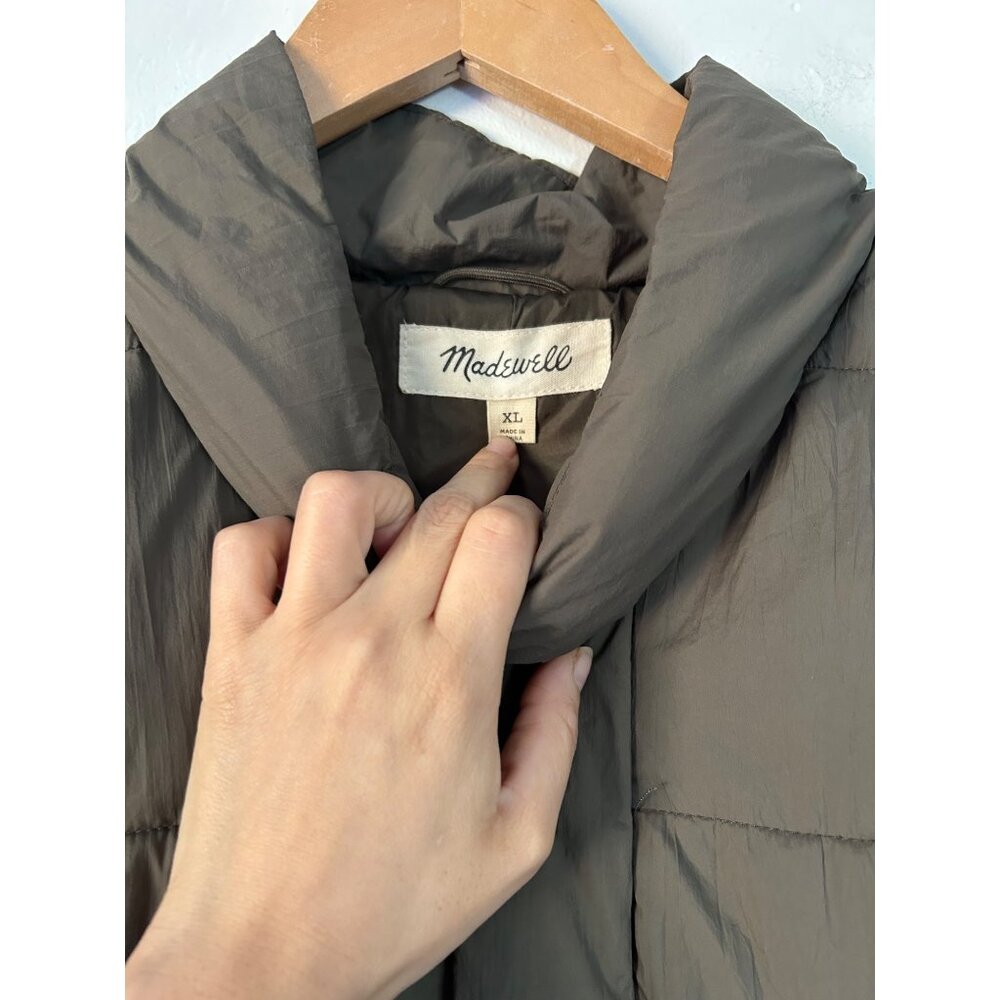 Madewell Men's XL Quilted Puffer Jacket Cargo Green - Picture 4 of 12